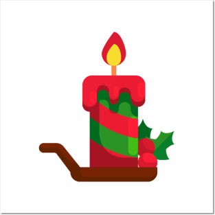 Christmas Candle Posters and Art